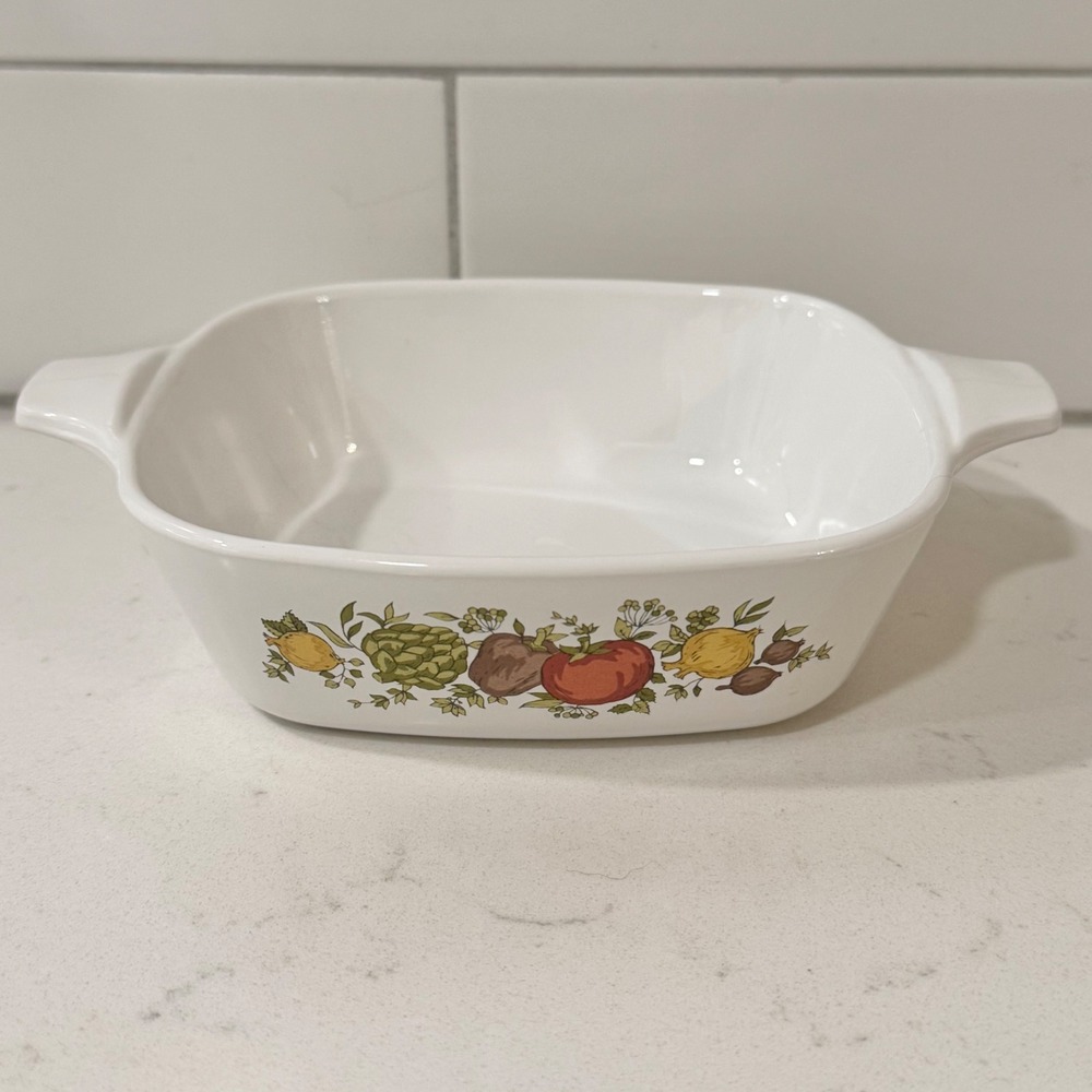 Corning Ware Spice O Life P-41-B 1.75 Cup‎ Petite Casserole Dish Vintage White